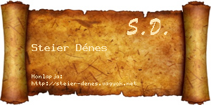 Steier Dénes névjegykártya